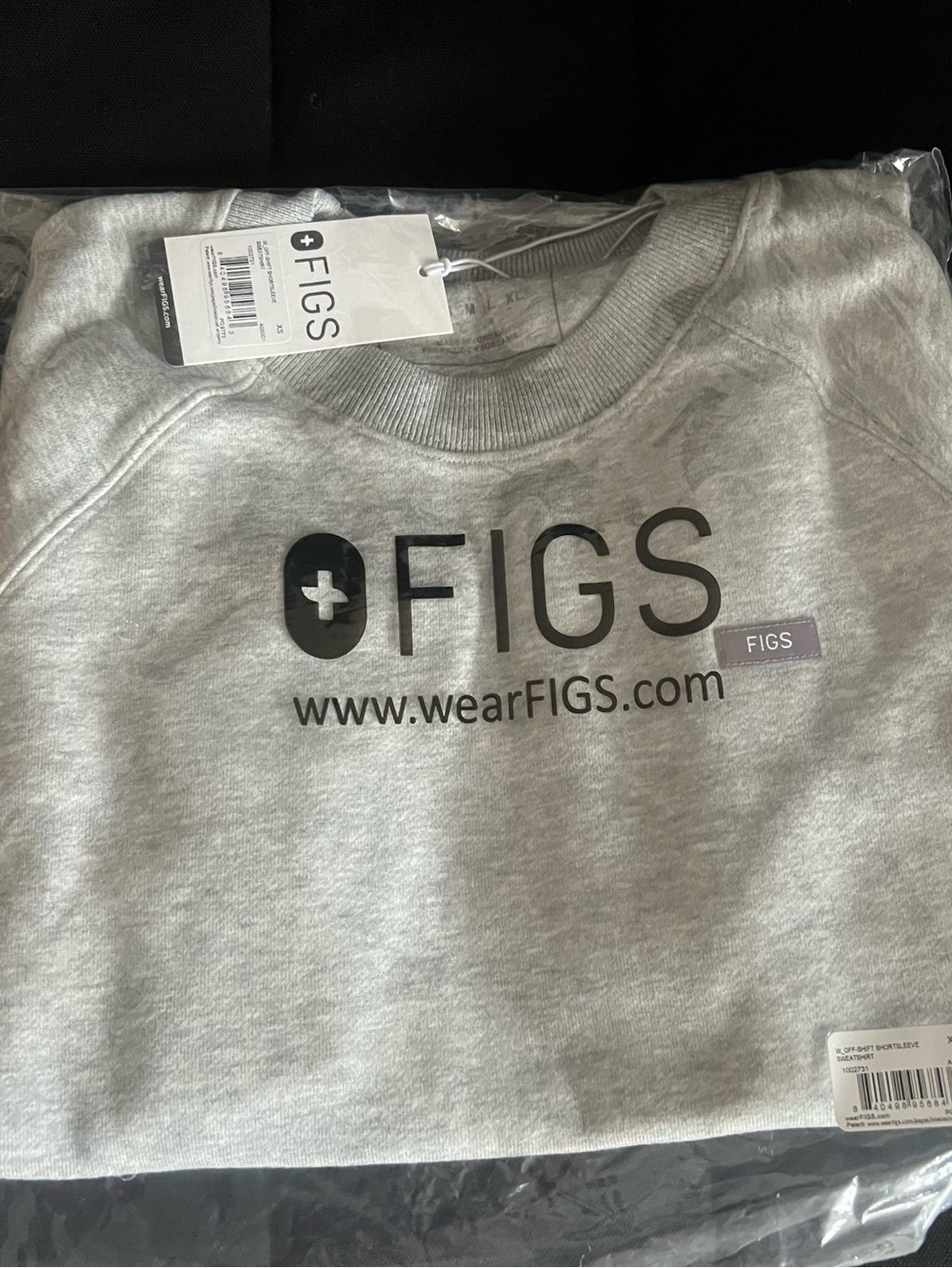 Figs heathered gray short sleeve Sweatshirt